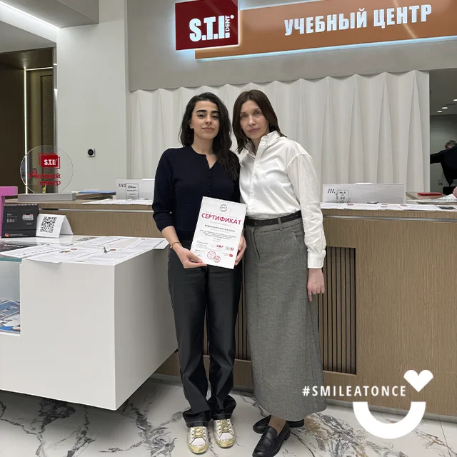 Стоматолог-гигиенист Байрамова Мадина Азадовна, на обучении