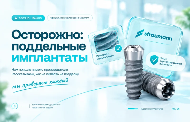 Поддельные импланты Straumann: как пациенту избежать риска и проверить оригинальность имплантата
