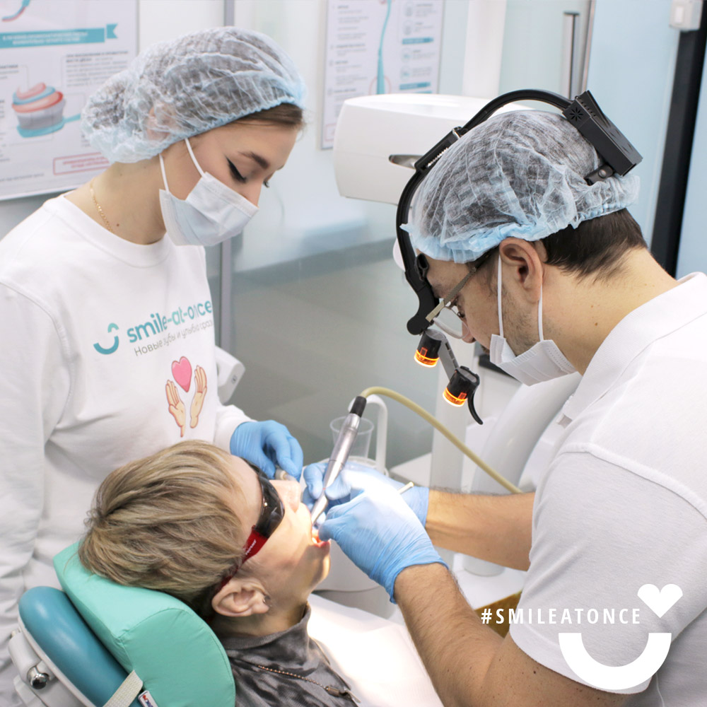 Установка адаптационных протезов после имплантации зубов