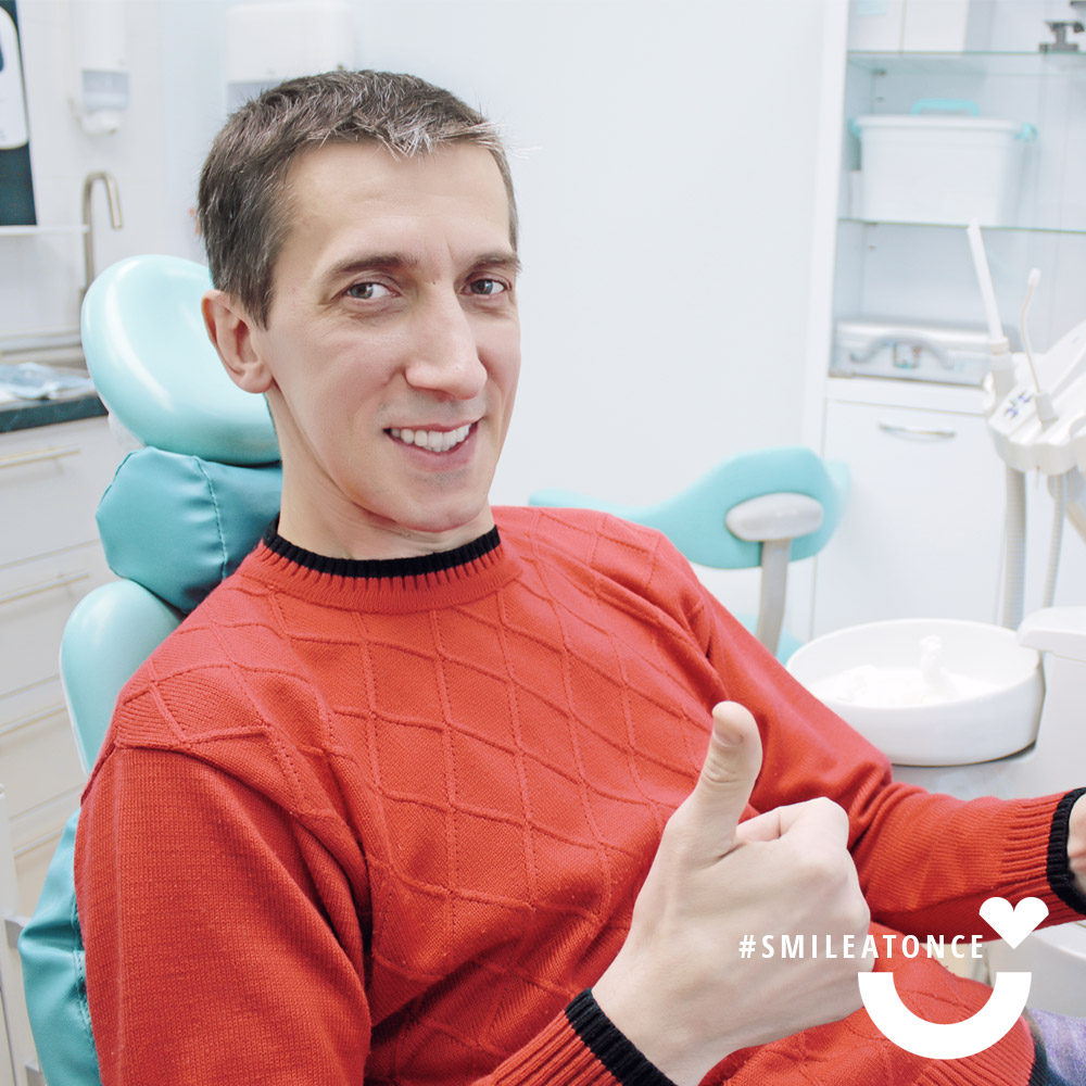 После фиксации протезов на импланты