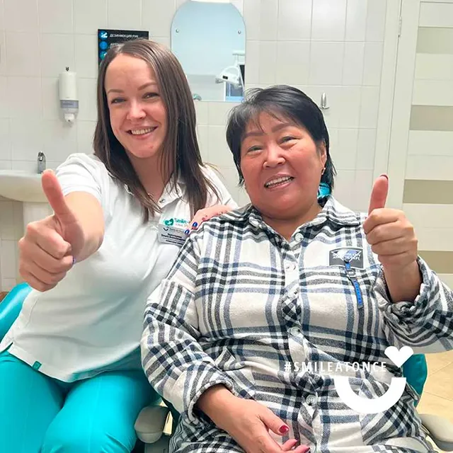 После очередного осмотра и гигиены полости рта