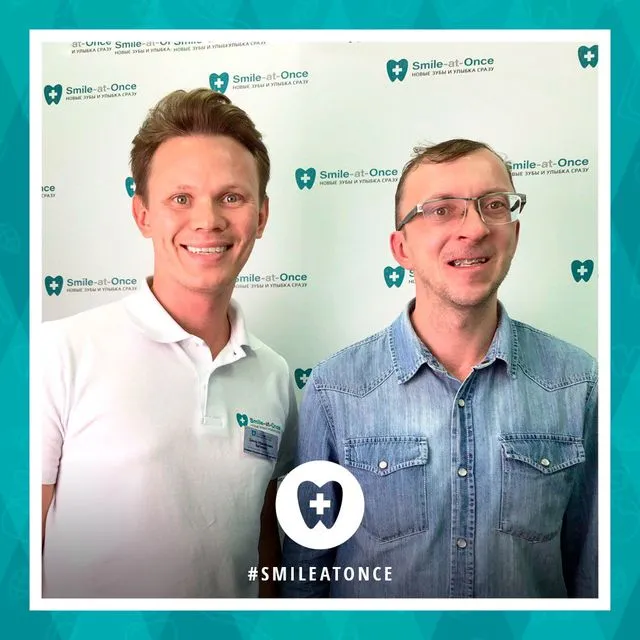 Сентябрь 2019: после установки брекетов на верхнюю челюсть