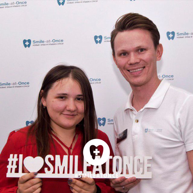 Селфи после установки брекетов