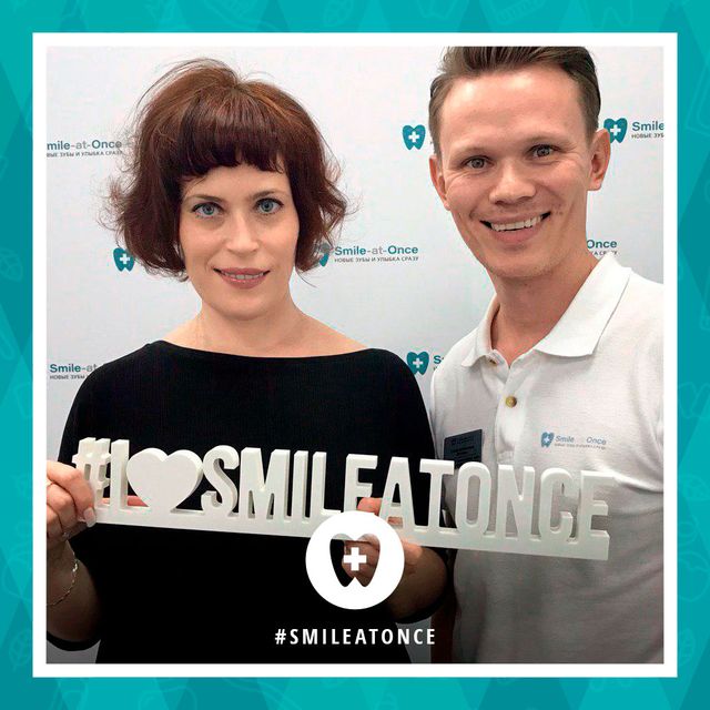 Селфи после установки брекетов