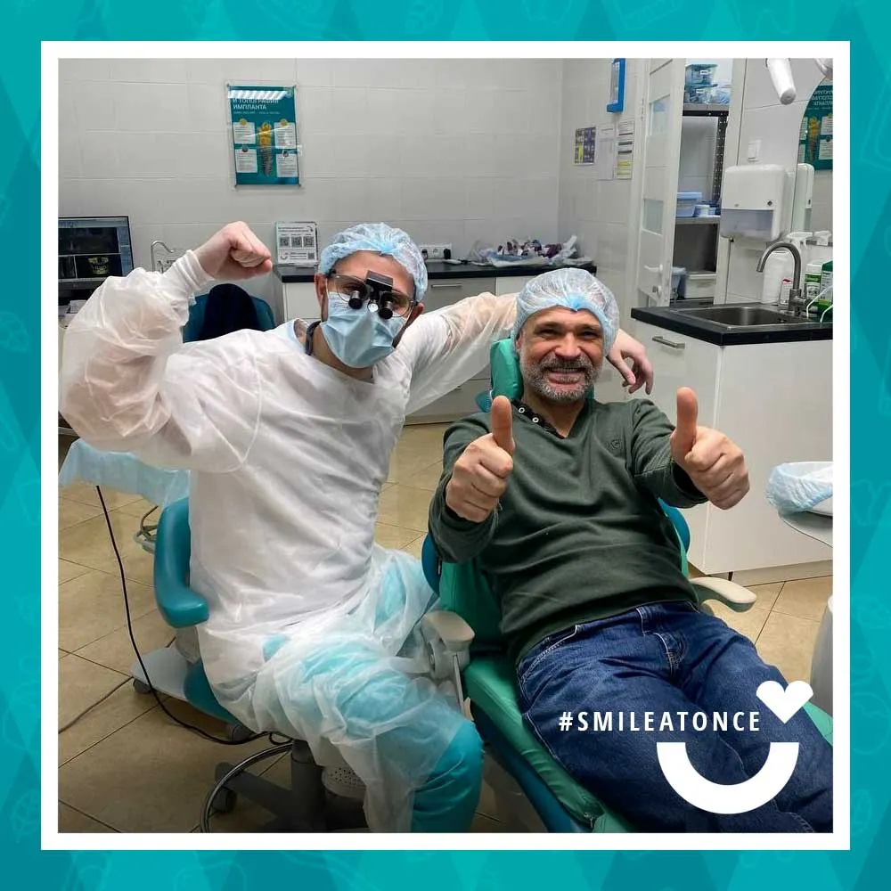 После имплантации зубов на верхней челюсти