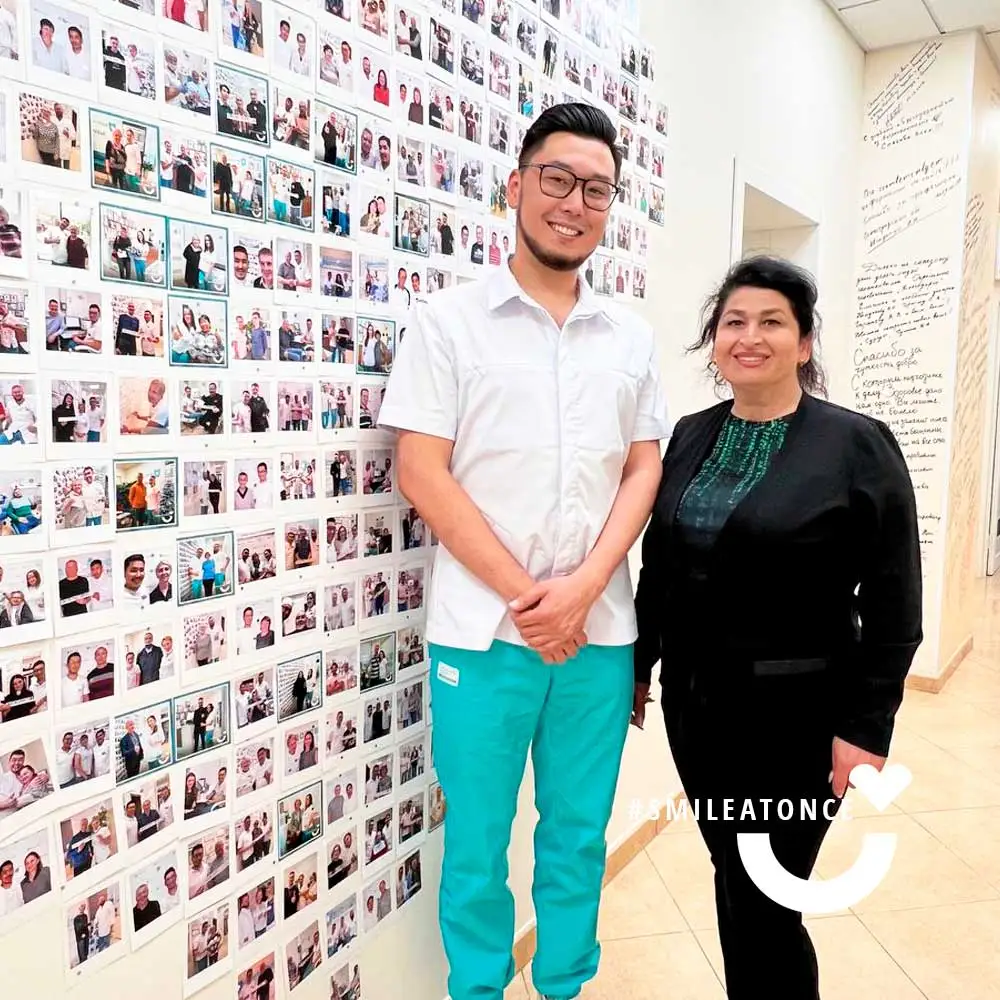 Фото после установки адаптационных зубных протезов