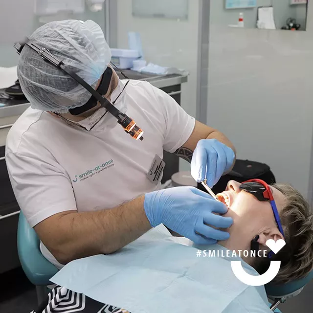 На этапе установки постоянных протезов