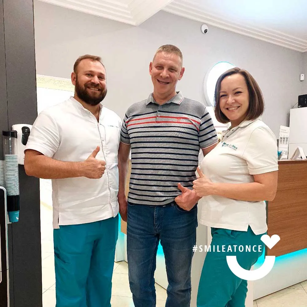 После очередного сервисного обслуживания протезов на имплантах