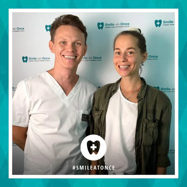 Август 2019: после установки брекетов на нижнюю челюсть