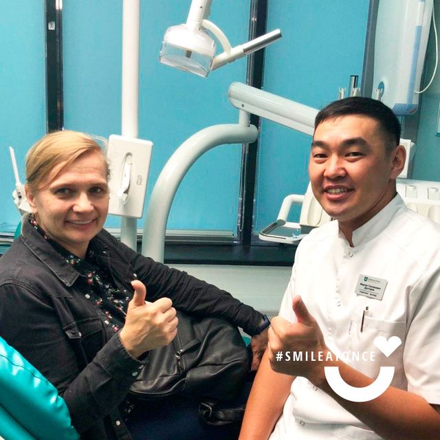 Фото после установки зубных протезов на имплантах