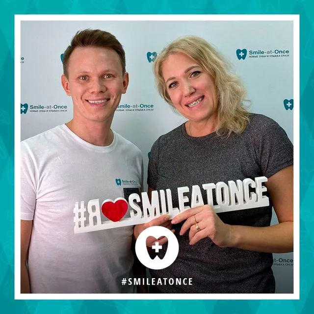 февраль 2019: после установки брекетов на верхнюю челюсть