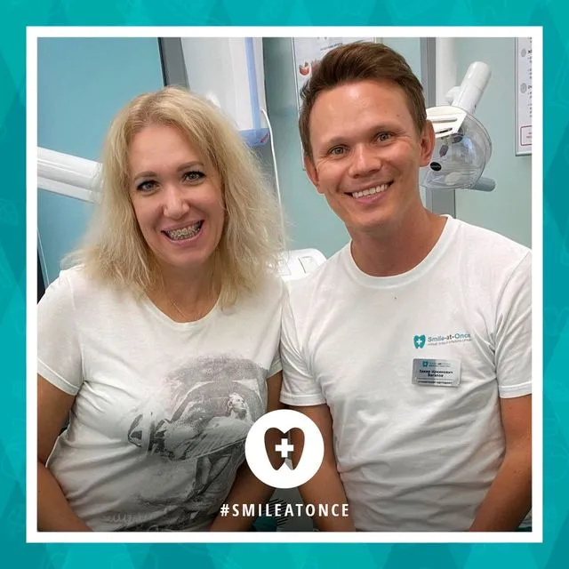 март 2019: после установки брекетов на нижнюю челюсть