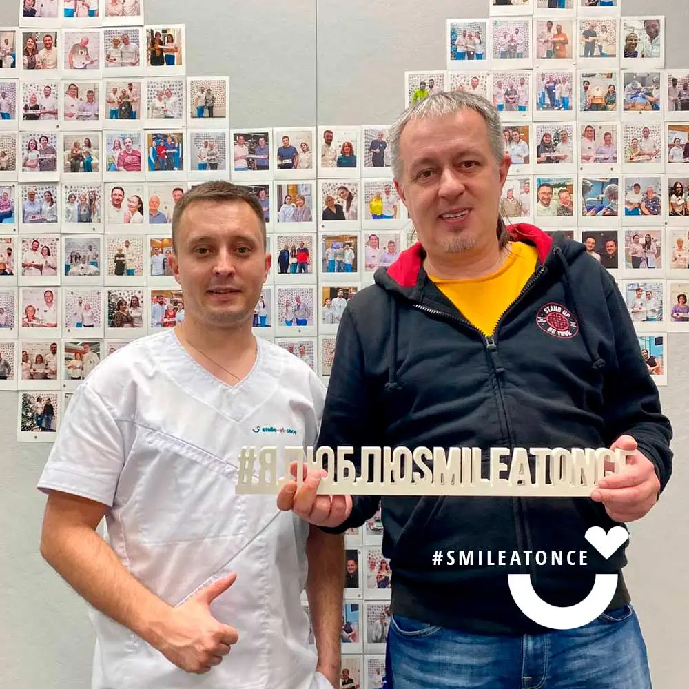 Фото после имплантации зубов со стоматологом-ортопедом