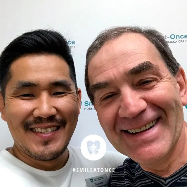 Май 2017 года: после имплантации зубов