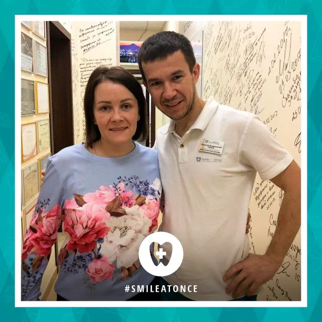 март 2019: сразу после имплантации и протезирования