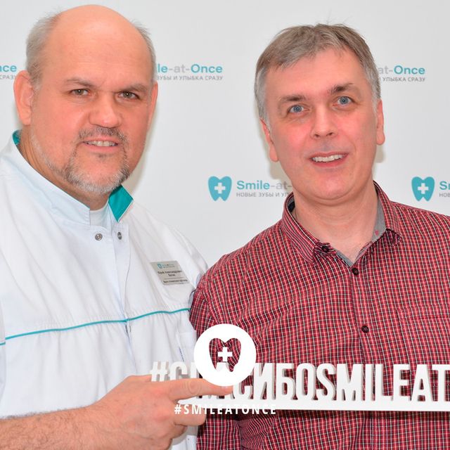 Селфи после протезирования на имплантах