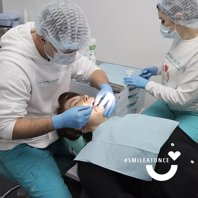 На этапе установки постоянных протезов