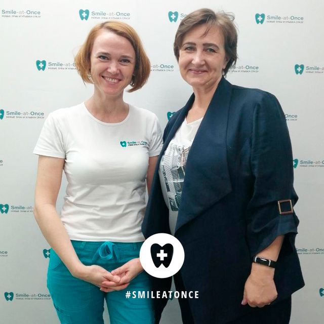 Селфи после гигиены и лечения зубов