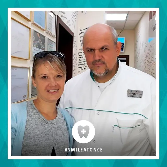 июль 2019: после изготовления и фиксации съемного временного протеза