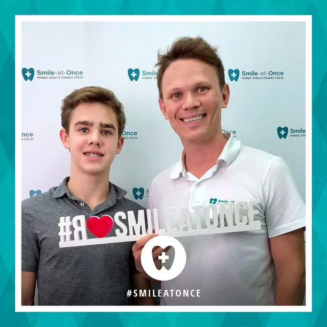 декабрь 2019: после установки брекетов на зубы