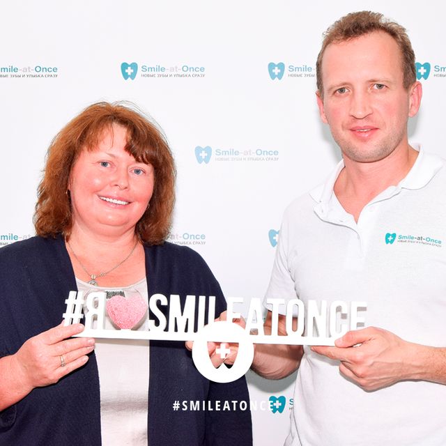 Селфи после установки виниров на зубы