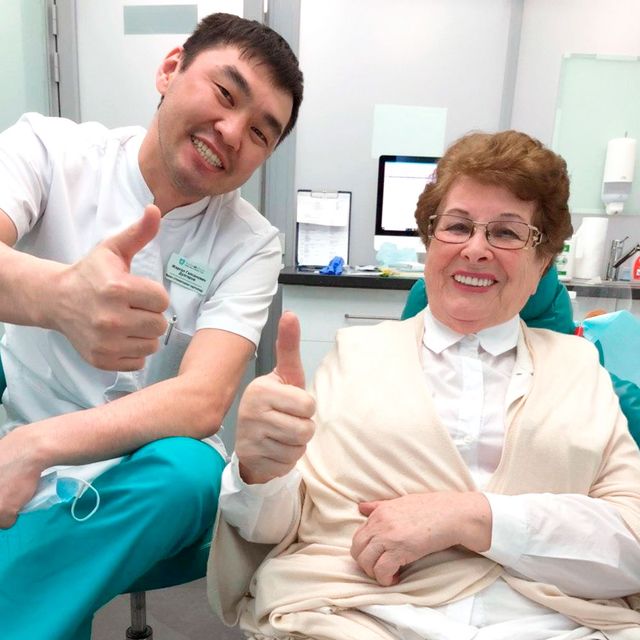 Фото после перепротезирования зубов