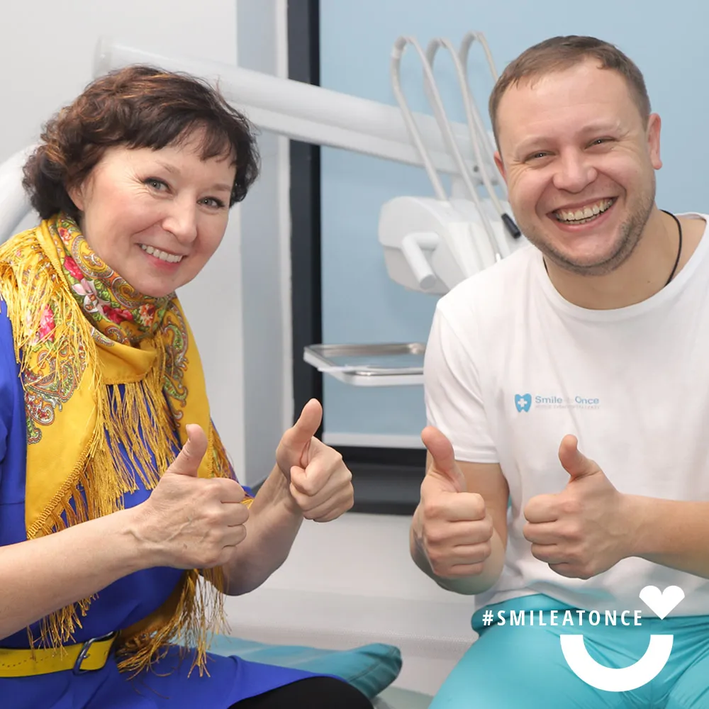 На этапе коррекции зубного протеза