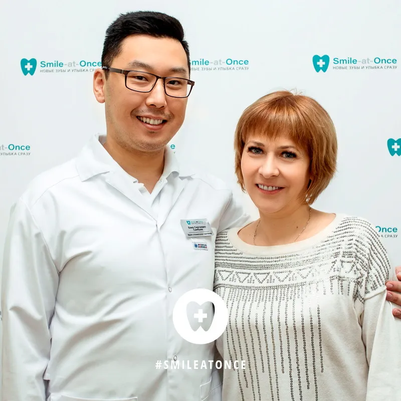 Ольга Пыхова со стоматологом-ортопедом